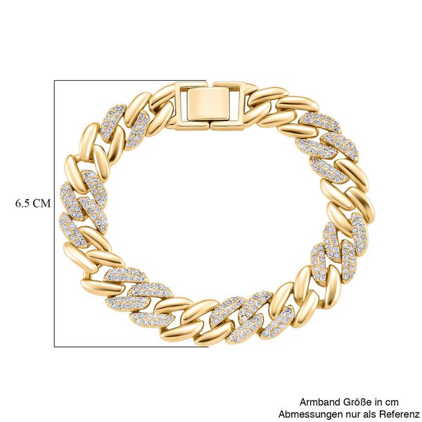 Wei&szlig;er Zirkonia Armband ca. 18.5 cm Nickelfreies Messing image number 5