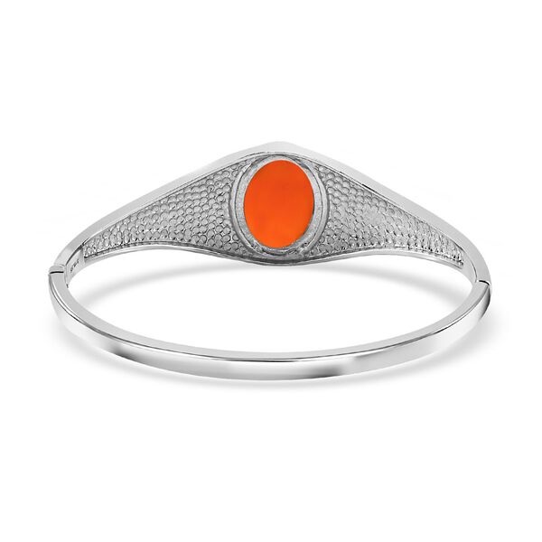 Roter Achat Armreif ca. 19 cm Edelstahl ca. 11.25 ct image number 5