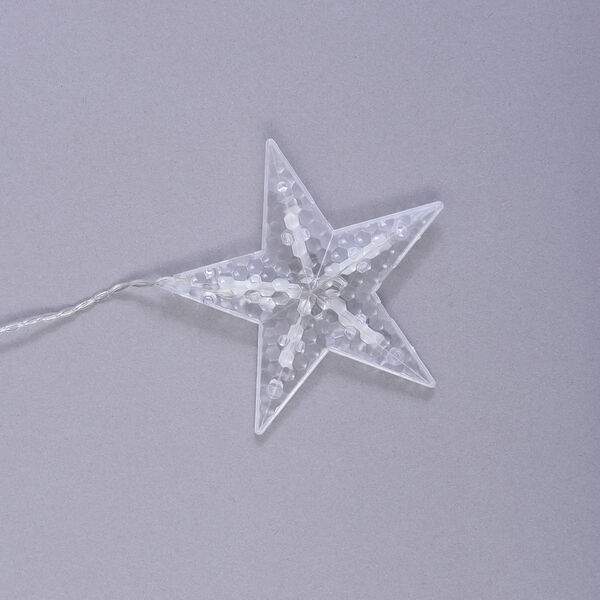 126 LED Vorhang warmwei&szlig;e Lichterkette - Schneeflocken, 3xAA (nicht inkl.), Gr&ouml;&szlig;e 350x85 cm image number 3