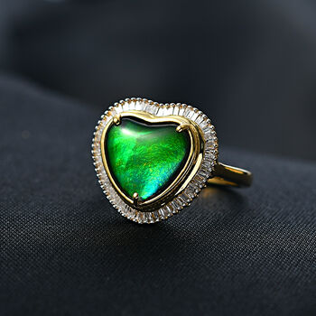 D'Joy Ammolit und Diamant Ring - 3,88 ct.