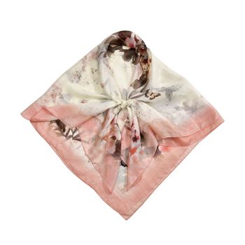 LA MAREY - 100% Maulbeerenseide Foulard, 110x110 cm, rosa
