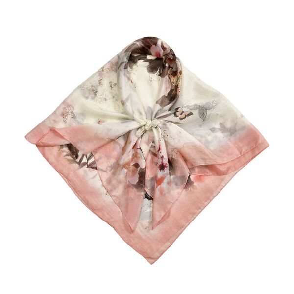 LA MAREY 100% Maulbeerseide Foulard, Rosa image number 0