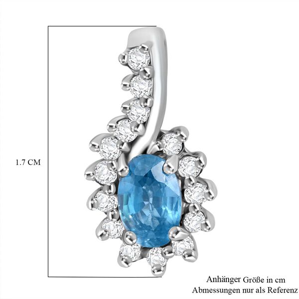 D’Joy AA blauer und weißer Zirkon Ring und Anhänger image number 6
