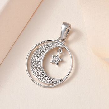 Mondlicht Magie Anh&auml;nger in platiniertem Silber