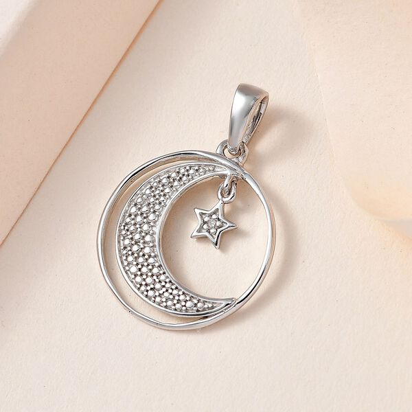 Mondlicht Magie Anhänger in platiniertem Silber image number 2