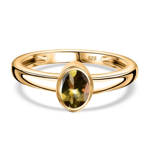 Natürlicher, goldener Tansanit-Ring - 0,62 ct. image number 0
