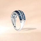 Blauer Diamant Ring 925 Silber platiniert (Größe 19.00) ca. 1,00 ct image number 1