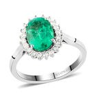 RHAPSODY AAAA kolumbianischer Smaragd und weißer Diamant-Ring, VS E-F, 950 Platin  ca. 2,20 ct image number 0