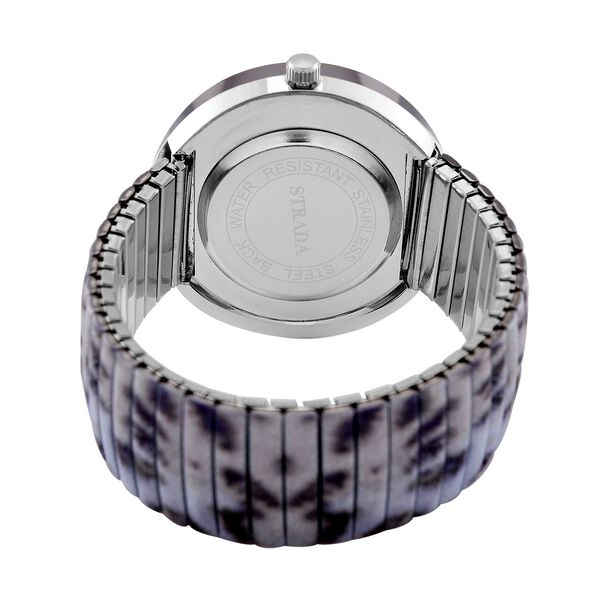 STRADA - Japanisches Uhrwerk, Flexible Uhr, Schneeleopard image number 6