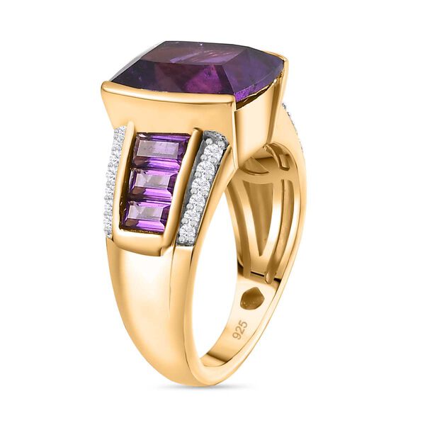 Afrikanischer Amethyst und Zirkon-Ring - 6,81 ct. image number 5