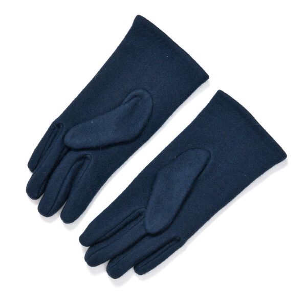 LA MAREY 2er-Set Kaschmir Mützen und Handschuhen mit Mikroplüsch-Futter, Marineblau image number 5