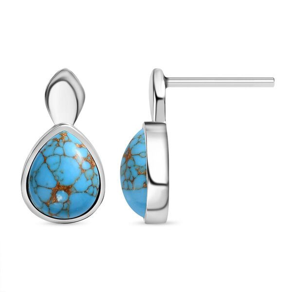 Blaues T&uuml;rkis Schmuckset  Edelstahl ca. 13,39 ct. image number 7