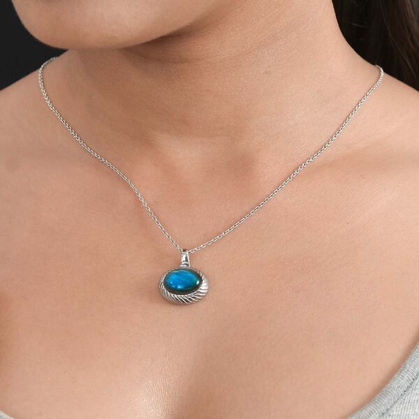 Labradorit Anhänger  Edelstahl ca. 6.63 ct image number 3