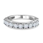 Moissanit Ring, 925 Silber platiniert (Größe 18.00) ca. 0.90 ct