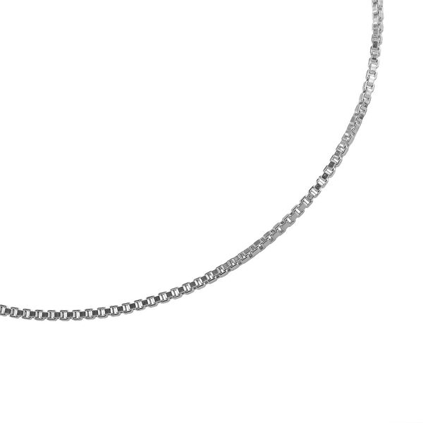 2er-Set Venezianische Box-Kette und Armband, platiniertes Silber image number 8