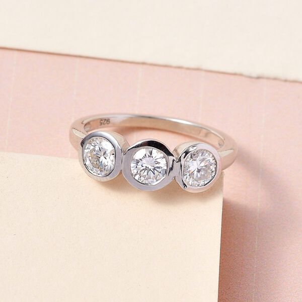 Moissanit Ring, ca. 1.30 ct image number 2