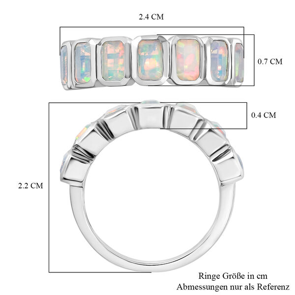 D'Joy AA nat&uuml;rlicher, &auml;thiopischer Welo Opal Ring, 925 Silber platiniert - 1,58 ct. image number 7