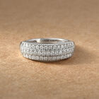 88 Facetten Moissanit Ring 925 Silber platiniert  ca. 0,65 ct image number 1