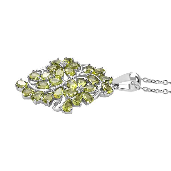 Peridot Anhänger mit 50cm Kette - 6,21 ct. image number 4
