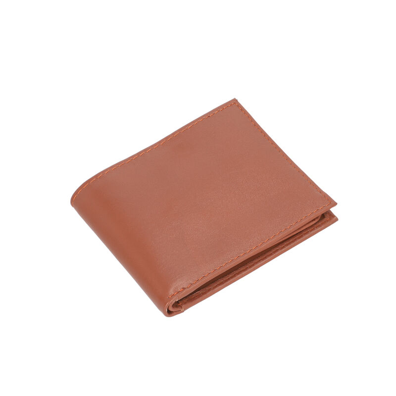 Geldbörse aus echtem Leder mit RFID Schutz, Hellbraun image number 0