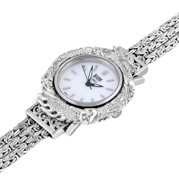 Royal Bali - 925 Silber Borobudur Armbanduhr, ca. 20 cm ca. 41,86g image number 5