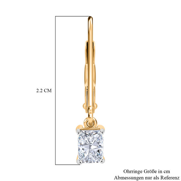 LUXURIANT DIAMOND - Lab Grown Diamant VS-GH SGL zertifiziert Ohrringe 925 Silber 750 Gelbgold Vermeil (10-15 Werktage Lieferzeit) ca. 1.00 ct image number 4