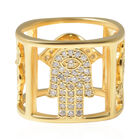 Weißer Zirkon Ring, 925 Silber vergoldet  ca. 1,60 ct image number 0
