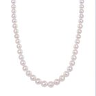 Weiße Edison Perle Halskette ca. 50 cm 925 Silber rhodiniert