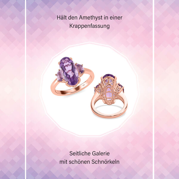 Bold Rose de France Amethyst Ring image number 10