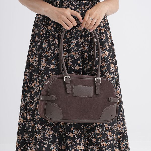 Handtasche aus Echtleder, 35x25x12cm, Dunkelkaffee image number 2