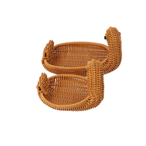 2er-Set Rattan-Korb, Ente, Braun image number 4