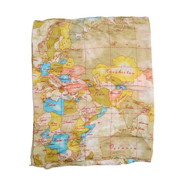 100% nat&uuml;rlicher Satin Seiden Schal, Gelb image number 5