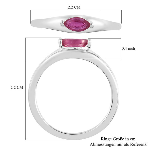 Afrikanischer Rubin-Ring, (Fissure gefüllt), 925 Silber image number 7