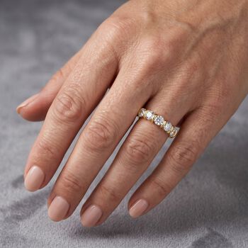 LUXURIANT DIAMOND - Lab Grown Diamant SI-GH SGL zertifiziert Ring 925 Silber Gelbgold Vermeil (Gr&ouml;&szlig;e 20.00) ca. 0.54 ct