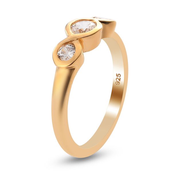 LUSTRO STELLA Hergestellt mit ZIRKONIA Ring 585 Vergoldet (Gr&ouml;&szlig;e 16.00) ca. 0,85 ct image number 4