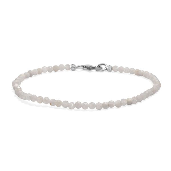 Wei&szlig;es Mondstein 19cm Armband - 15 ct.