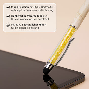 Kugelschreiber-Set, Marmor-Design, 14,5&times;1cm, 5 St&uuml;ck