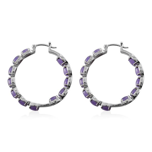 Lila Jade Creolen in Edelstahl 12.10 ct image number 5