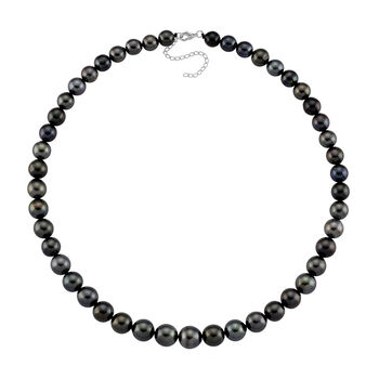 LUXORO AAA Tahiti Perle (8-12 mm) Halskette ca. 45 cm 417 Wei&szlig; Gold