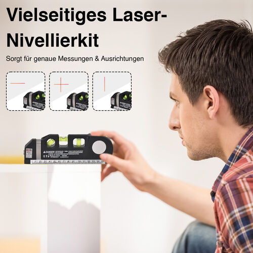 Vielseitiges Laser-Nivellierkit – Schwarz image number 1
