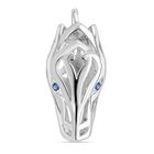 Royal Bali - Drachen Anhänger mit Blauer Saphir, 925 Silber