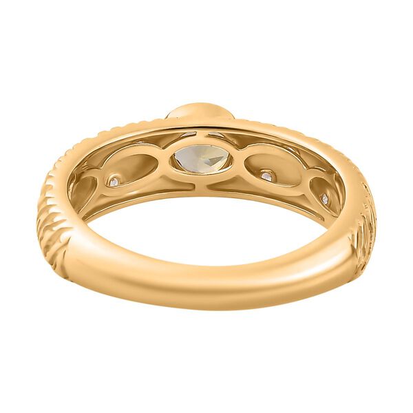 AA natürlicher goldener Tansanit und Zirkon-Ring - 0,52 ct. image number 6