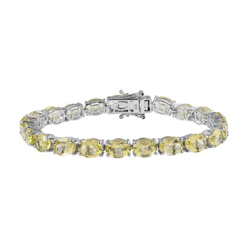 AAA Ouro Verde-Quarz Armband ca. 19 cm 925 Silber rhodiniert ca. 26,29 ct. image number 0