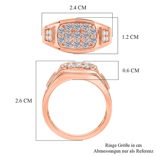 EVER TRUE Moissanit Ring Nickelfreies Messing (Gr&ouml;&szlig;e 19.00) ca. 0,79 ct image number 6