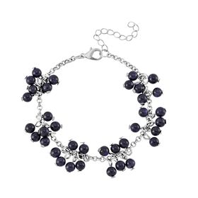 Blaues Sandstein-Armband, 19+5cm - 65 ct.