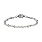 Merelani Mint-Granat Armband, ca. 20 cm, 925 Silber platiniert ca. 2,63 ct
