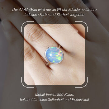 AAAA Nat&uuml;rlicher, &auml;thiopischer Welo Opal Ring in 950 Platin - 5,27 ct.
