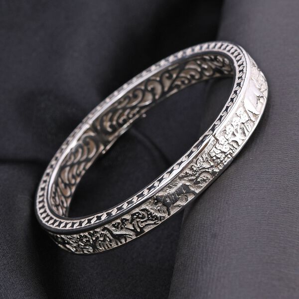 Royal Bali Kollektion- gepr&auml;gter Armreif, 19cm image number 1