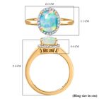 Natürlicher, äthiopischer Welo Opal und Diamant-Ring - 1,23 ct. image number 6