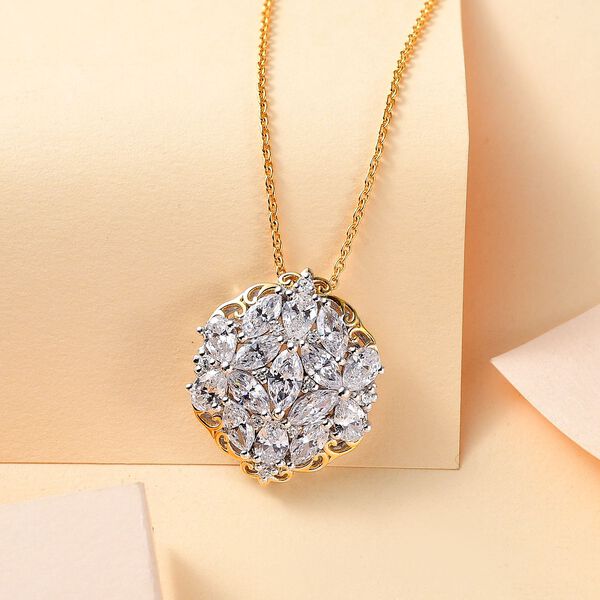 J Francis gefertigt mit SWAROVSKI- Swarovski Zirkonia Anhänger mit 45cm Kette image number 2